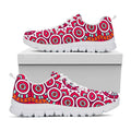 Vintage Indian Mandala Print White Running Shoes