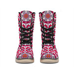 Vintage Indian Mandala Print Winter Boots
