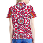 Vintage Indian Mandala Print Women's Polo Shirt