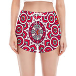 Vintage Indian Mandala Print Women's Split Running Shorts