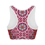 Vintage Indian Mandala Print Women's Sports Bra