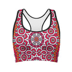 Vintage Indian Mandala Print Women's Sports Bra