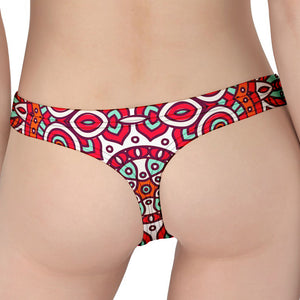 Vintage Indian Mandala Print Women's Thong