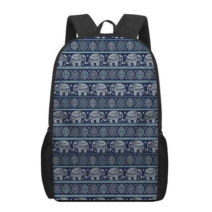 Vintage Indian Tribal Pattern Print 17 Inch Backpack
