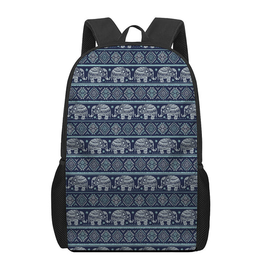 Vintage Indian Tribal Pattern Print 17 Inch Backpack