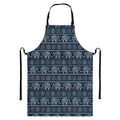 Vintage Indian Tribal Pattern Print Bib Apron With Pocket