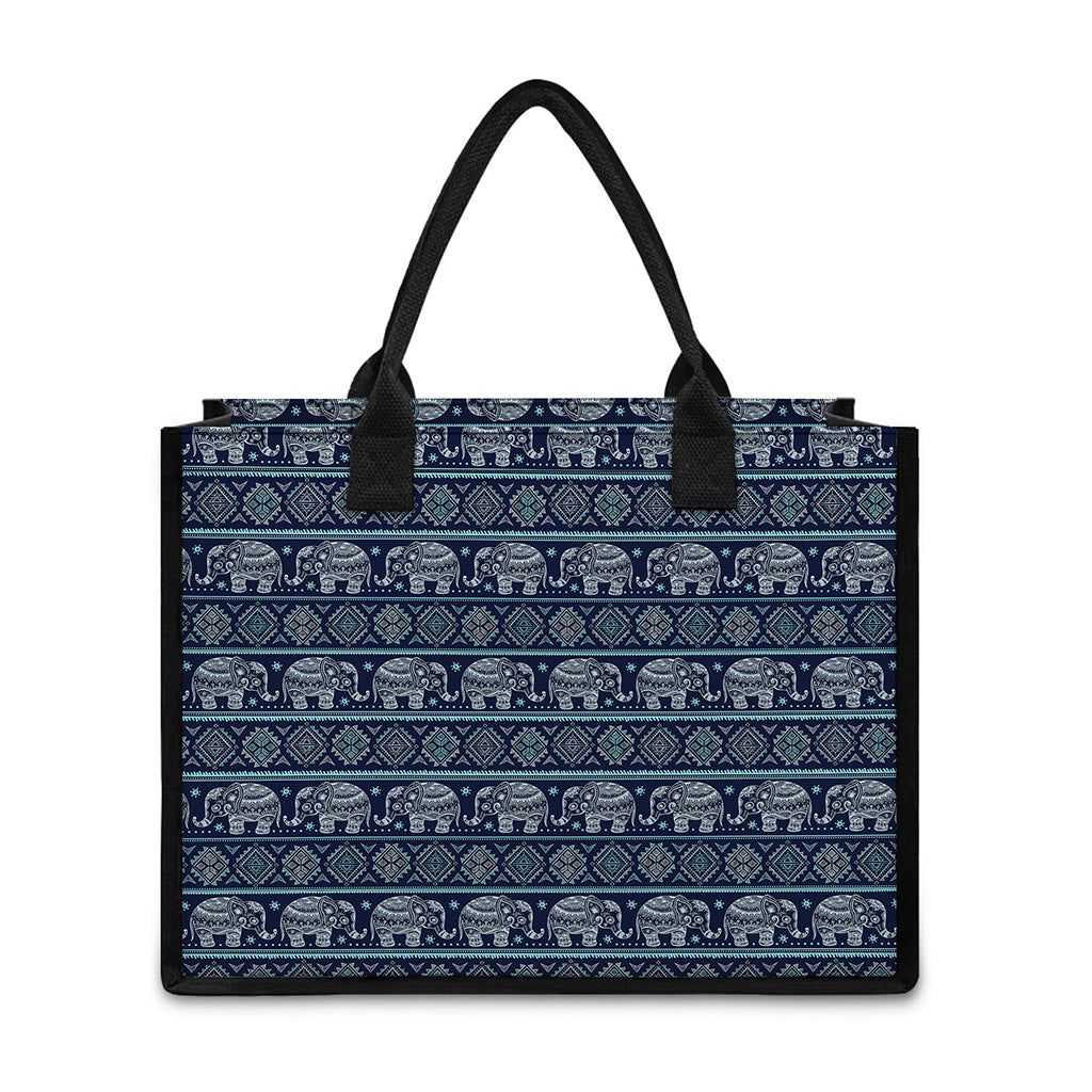 Vintage Indian Tribal Pattern Print Canvas Tote Bag