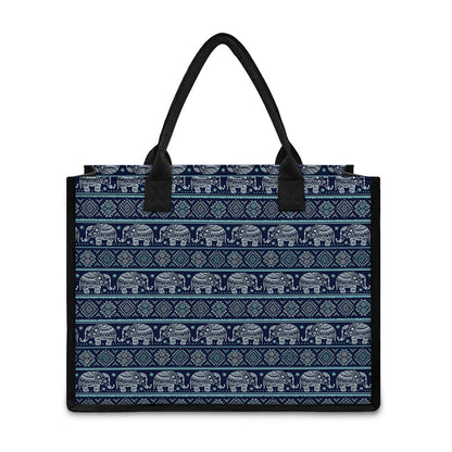 Vintage Indian Tribal Pattern Print Canvas Tote Bag
