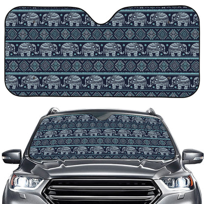 Vintage Indian Tribal Pattern Print Car Windshield Sun Shade