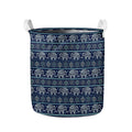 Vintage Indian Tribal Pattern Print Collapsible Laundry Basket