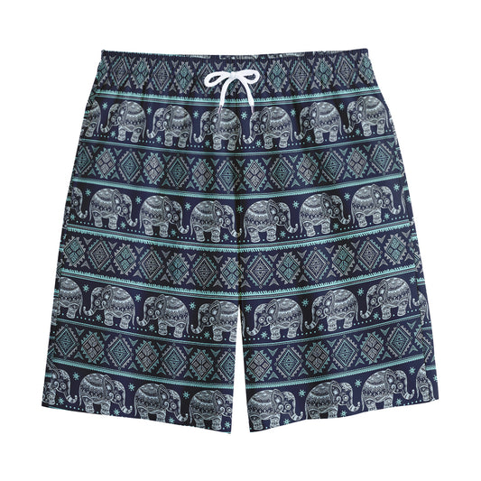 Vintage Indian Tribal Pattern Print Cotton Shorts