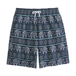 Vintage Indian Tribal Pattern Print Cotton Shorts
