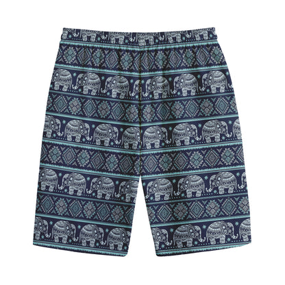 Vintage Indian Tribal Pattern Print Cotton Shorts