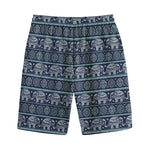 Vintage Indian Tribal Pattern Print Cotton Shorts