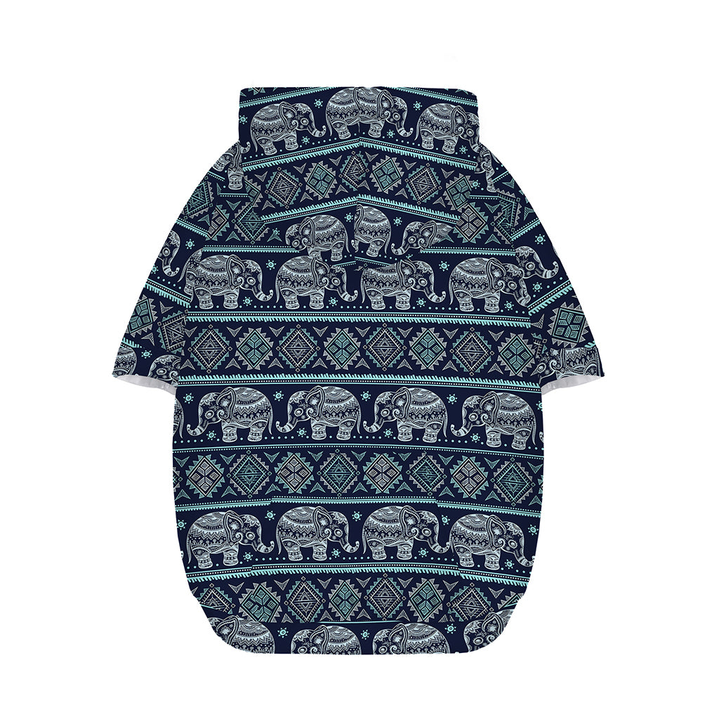 Vintage Indian Tribal Pattern Print Dog Zip Up Hoodie