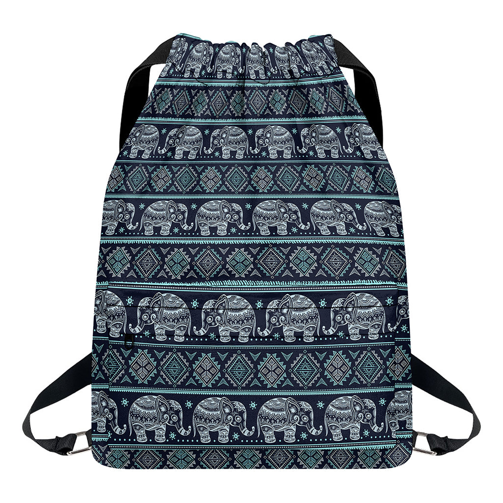 Vintage Indian Tribal Pattern Print Drawstring Backpack
