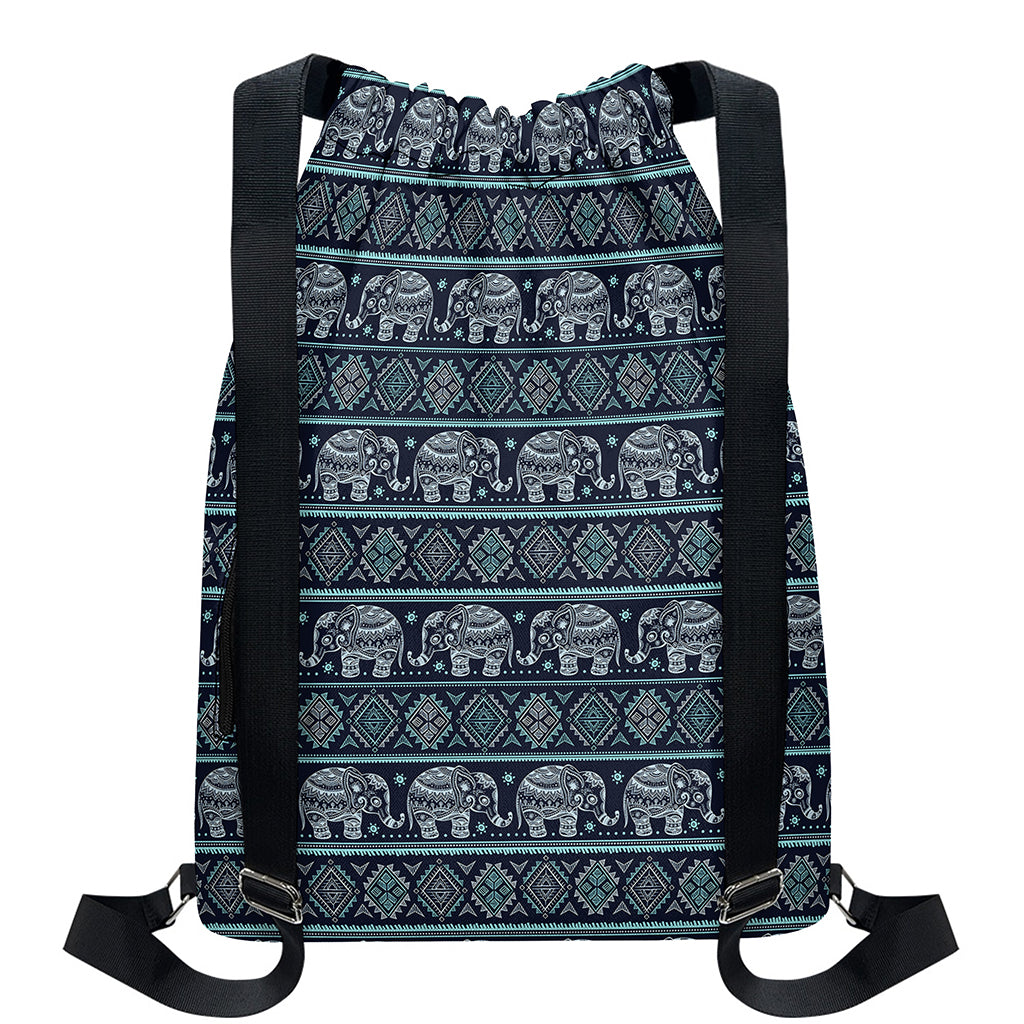 Vintage Indian Tribal Pattern Print Drawstring Backpack