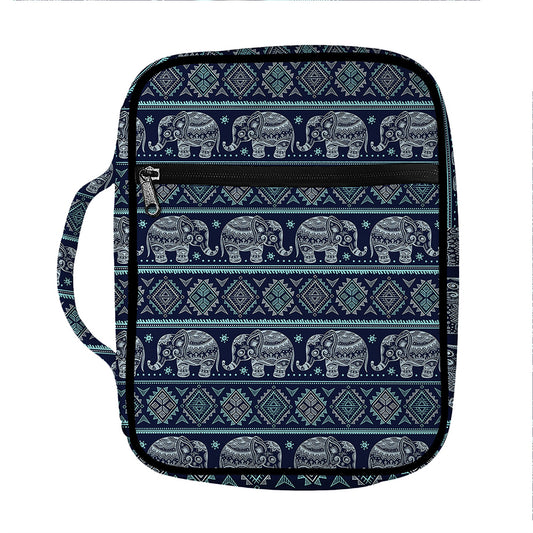 Vintage Indian Tribal Pattern Print Front Pocket Bible Bag
