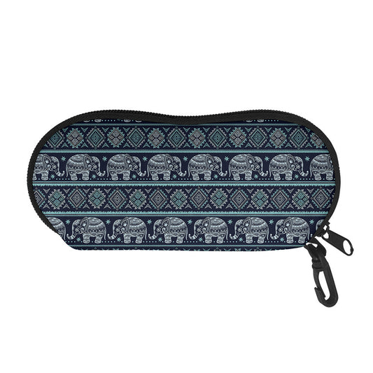 Vintage Indian Tribal Pattern Print Glasses Case