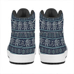 Vintage Indian Tribal Pattern Print High Top Leather Sneakers