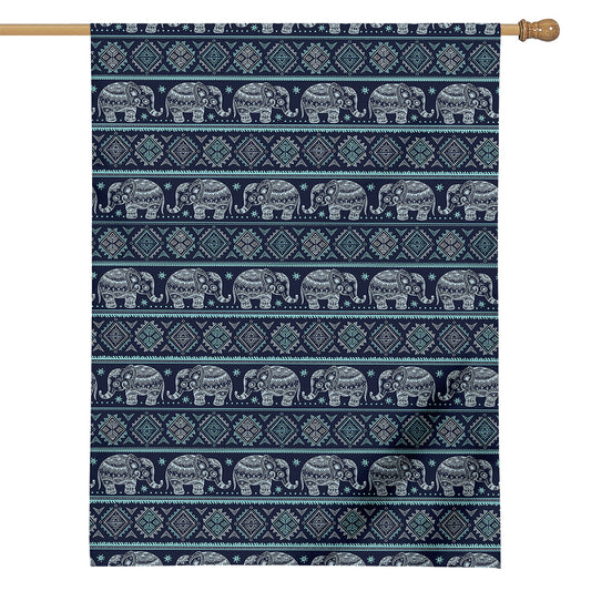 Vintage Indian Tribal Pattern Print House Flag