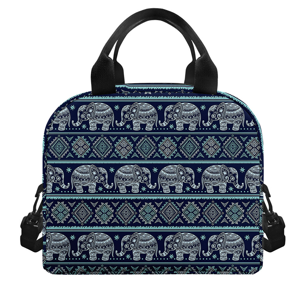 Vintage Indian Tribal Pattern Print Insulated Lunch Bag