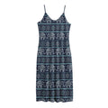 Vintage Indian Tribal Pattern Print Jersey Midi Cami Dress