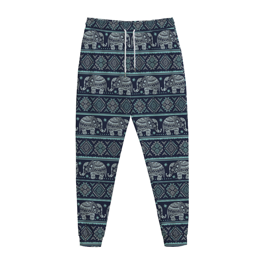 Vintage Indian Tribal Pattern Print Jogger Pants