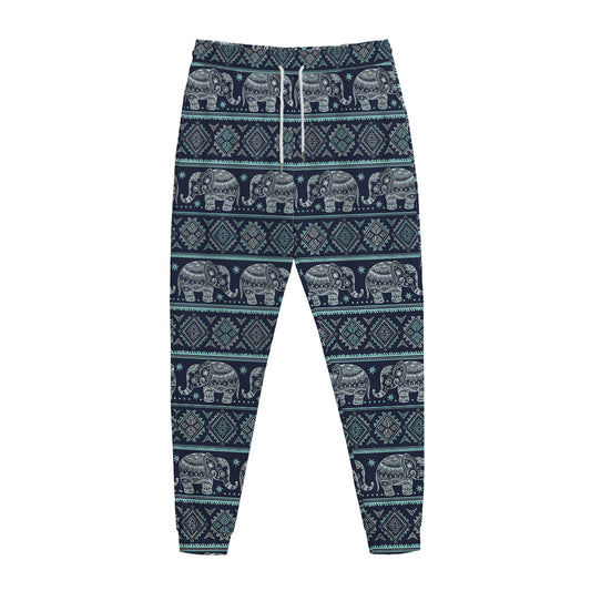 Vintage Indian Tribal Pattern Print Jogger Pants