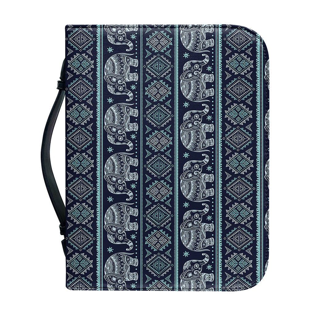 Vintage Indian Tribal Pattern Print Leather Bible Cover
