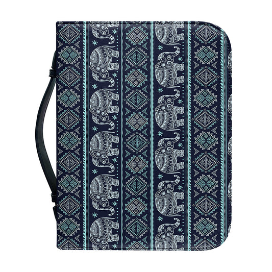 Vintage Indian Tribal Pattern Print Leather Bible Cover