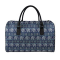 Vintage Indian Tribal Pattern Print Leather Duffel Bag