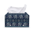 Vintage Indian Tribal Pattern Print Leather Tissue Box Cover