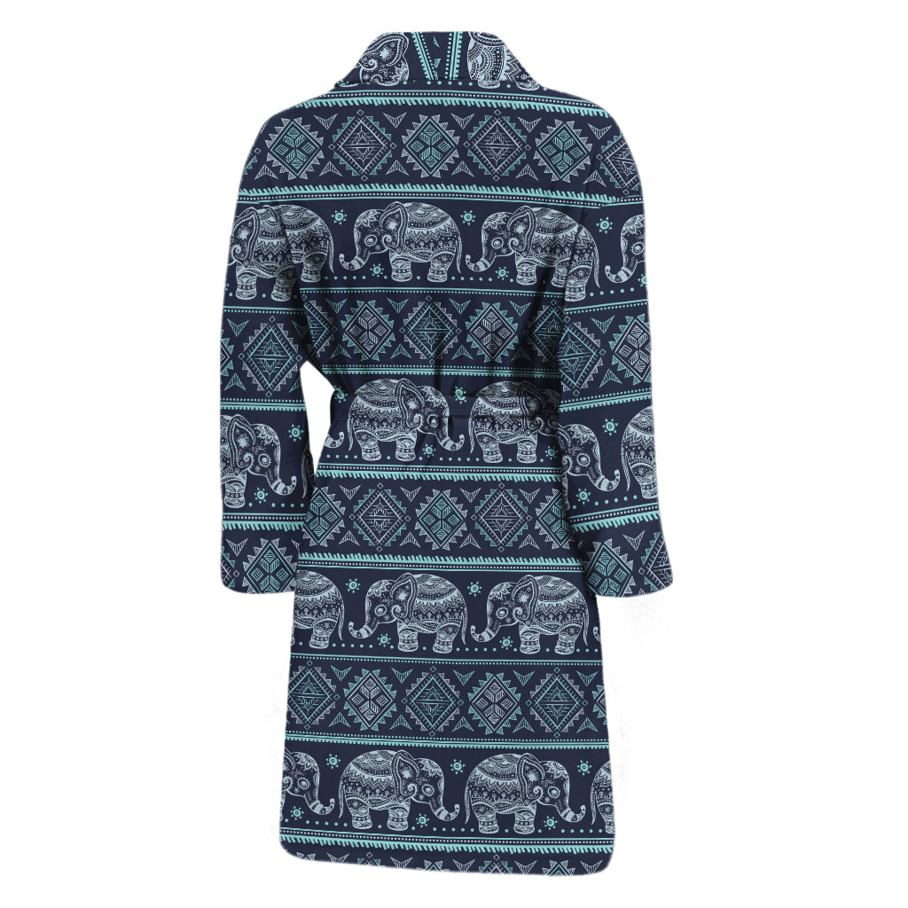 Vintage Indian Tribal Pattern Print Men's Bathrobe