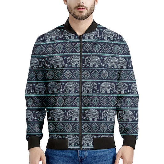 Vintage Indian Tribal Pattern Print Men's Bomber Jacket