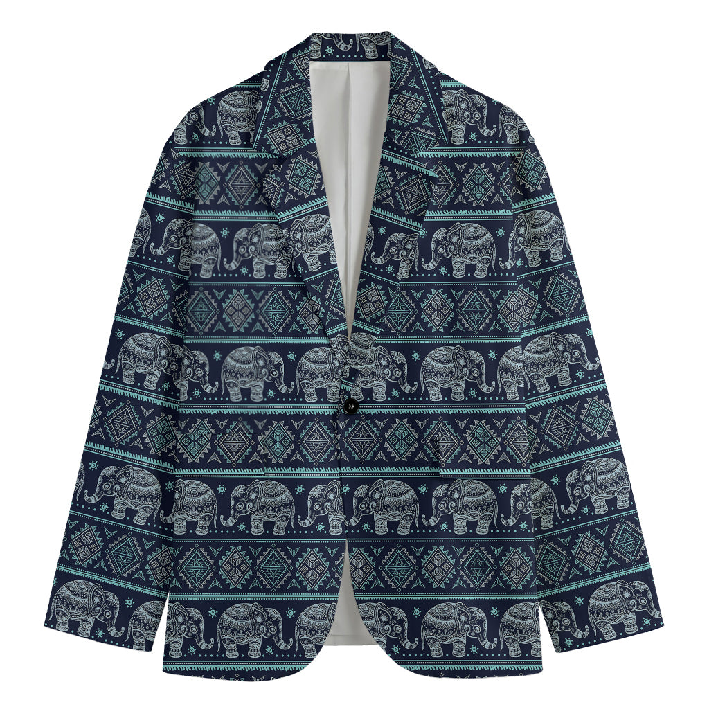 Vintage Indian Tribal Pattern Print Men's Cotton Blazer