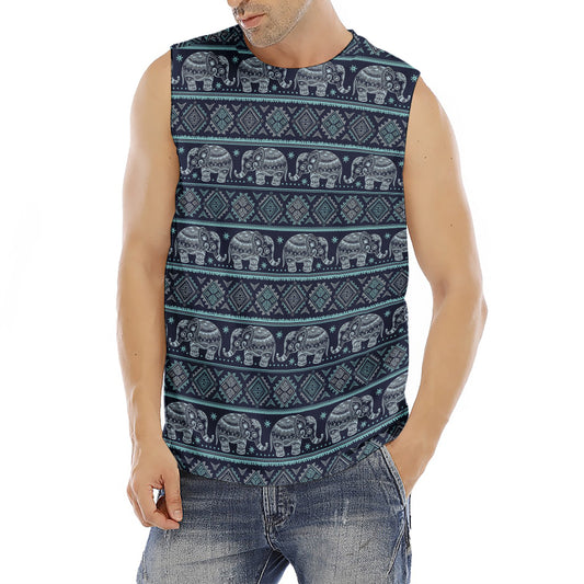 Vintage Indian Tribal Pattern Print Men's Fitness Tank Top
