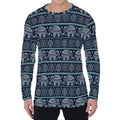 Vintage Indian Tribal Pattern Print Men's Long Sleeve T-Shirt