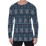 Vintage Indian Tribal Pattern Print Men's Long Sleeve T-Shirt