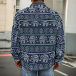 Vintage Indian Tribal Pattern Print Men's Shirt Jacket