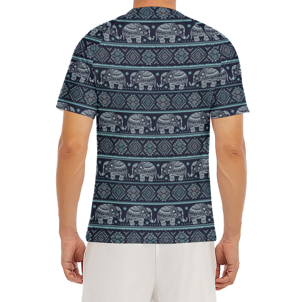 Vintage Indian Tribal Pattern Print Men's Short Sleeve Rash Guard