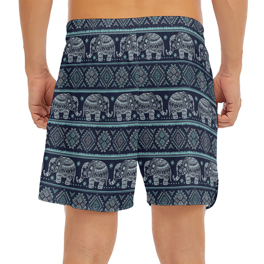Vintage Indian Tribal Pattern Print Men's Split Running Shorts