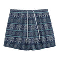 Vintage Indian Tribal Pattern Print Mesh Shorts