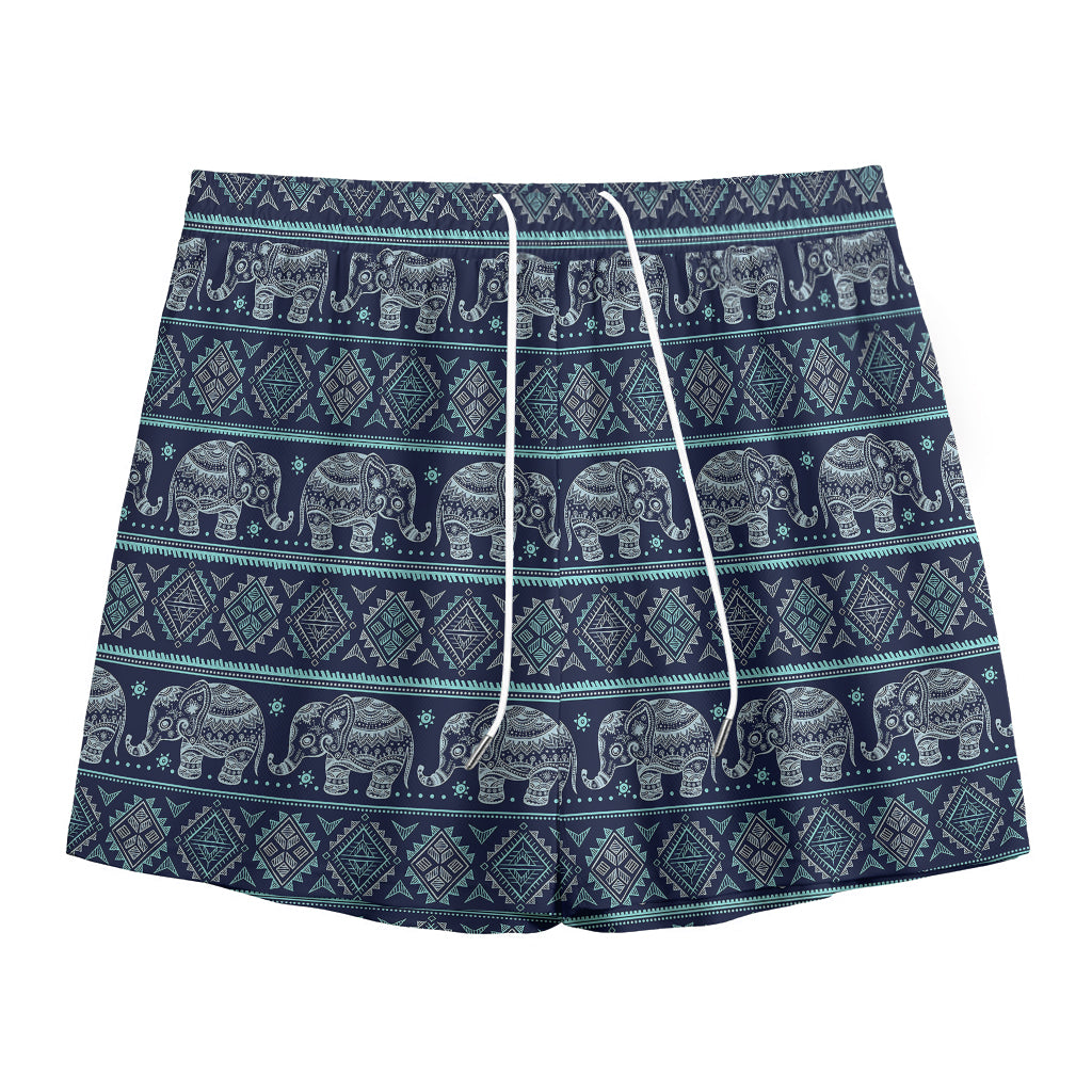 Vintage Indian Tribal Pattern Print Mesh Shorts