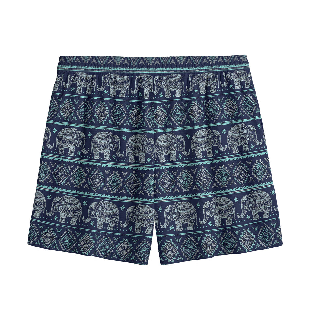 Vintage Indian Tribal Pattern Print Mesh Shorts