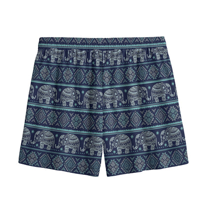 Vintage Indian Tribal Pattern Print Mesh Shorts