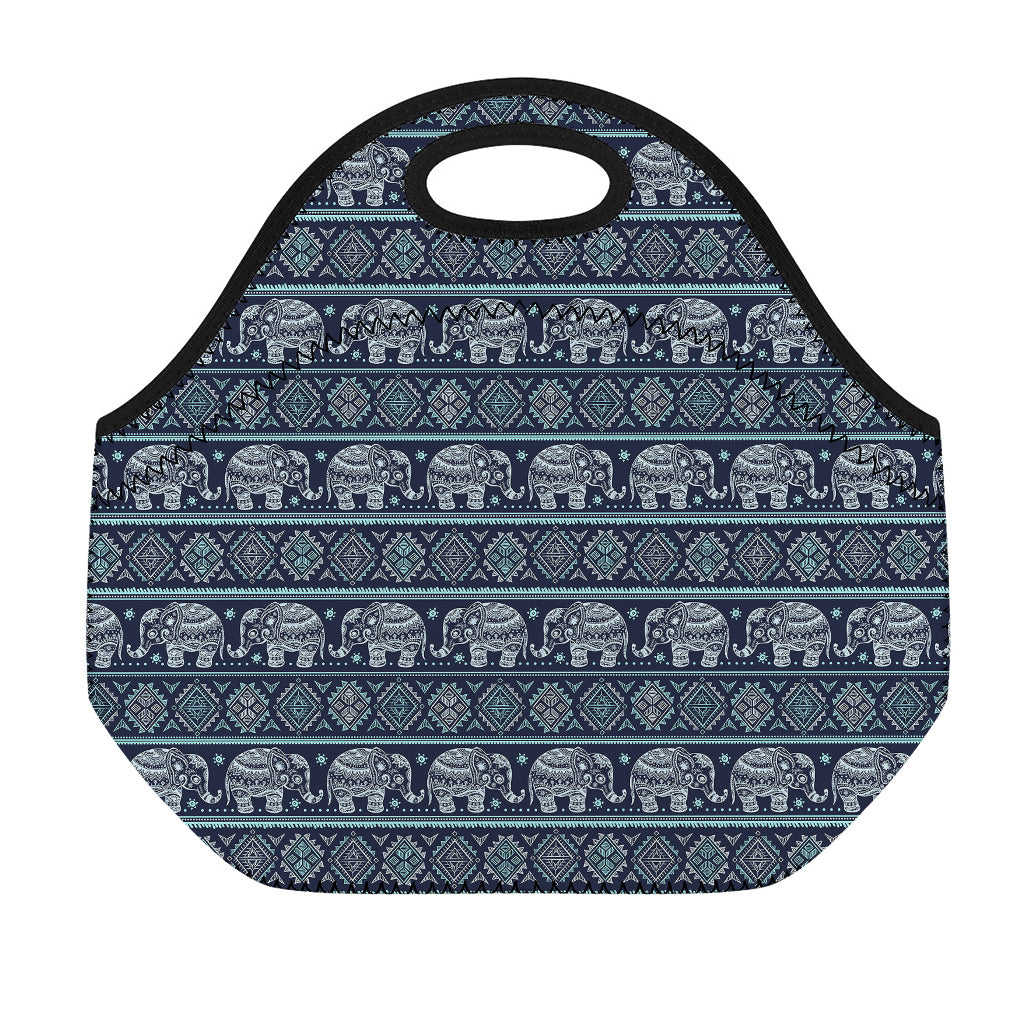 Vintage Indian Tribal Pattern Print Neoprene Lunch Bag