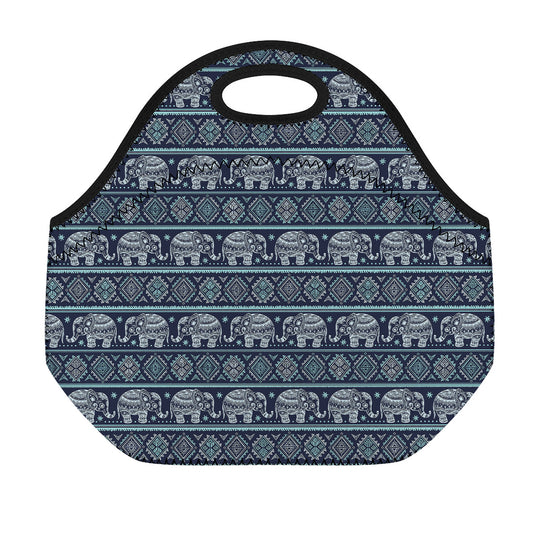Vintage Indian Tribal Pattern Print Neoprene Lunch Bag
