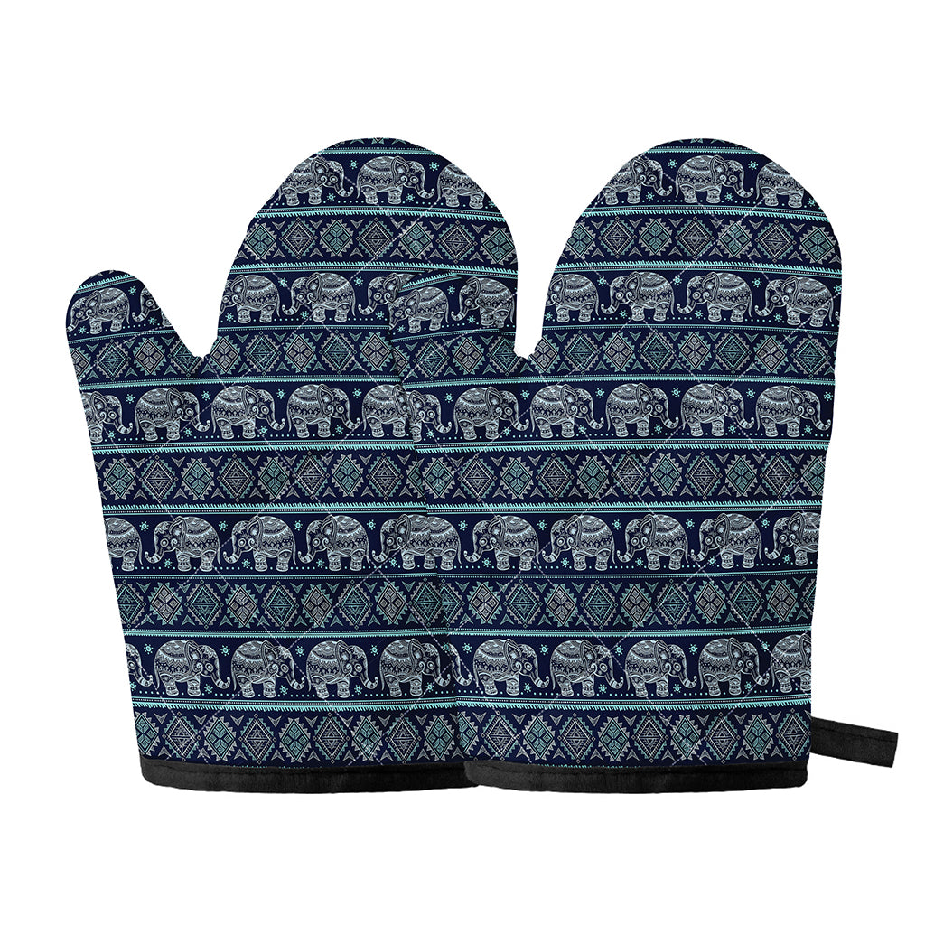 Vintage Indian Tribal Pattern Print Oven Mitts