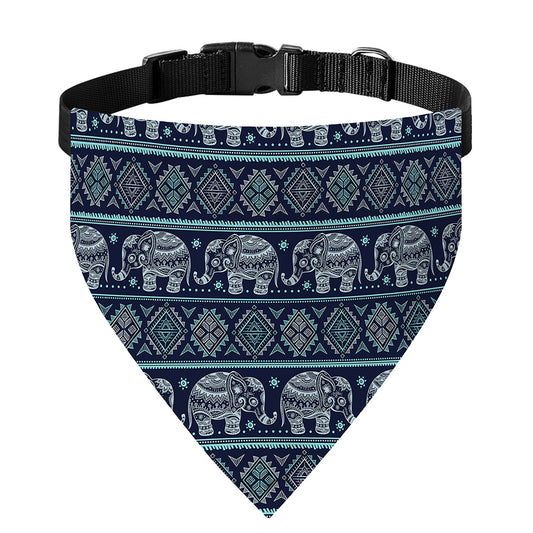 Vintage Indian Tribal Pattern Print Over The Collar Dog Bandana